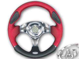 JSV STEERING WHELL DEVIL RED 2942