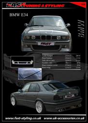 BMW E 34 Black Body Kit