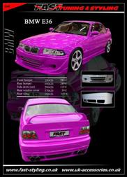 BMW E36 Pink Body Kit