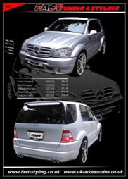 Mercedes Benz ML Body Kit Silver