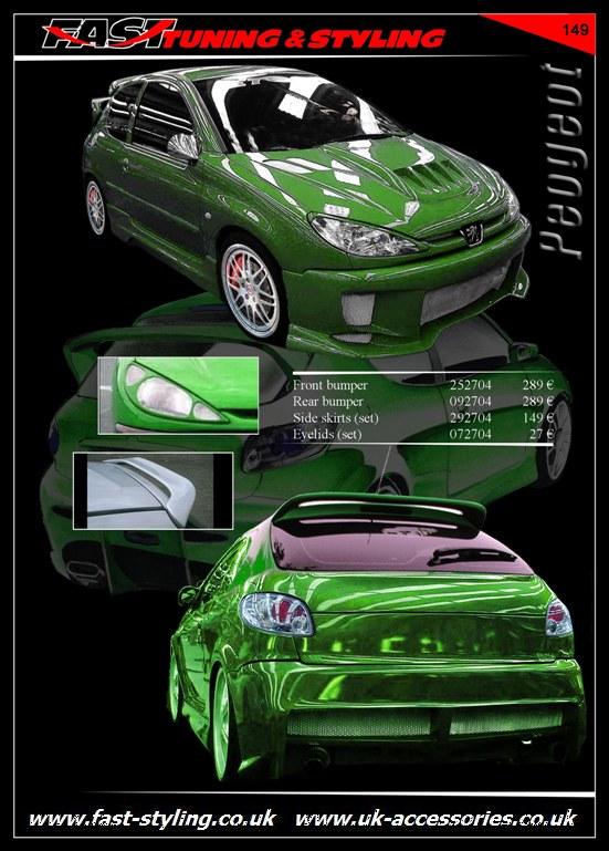 UK Accessories Ltd. Peugeot 206 Body Kit Green