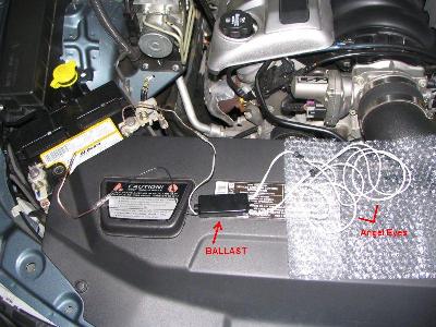 2.  Test Angel Eyes and Ballasts prior to installation using the car battery.