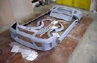 Complete bodykit ready for painting